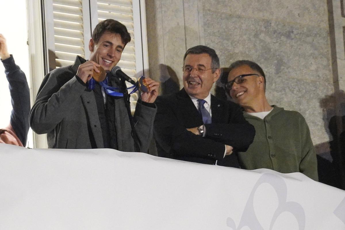 Les fotos de la rebuda d'Oriol Cardona a Banyoles