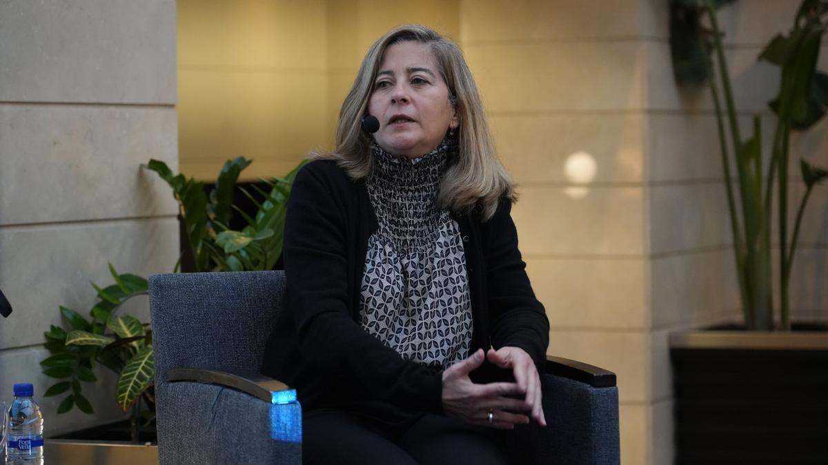 Carmen Álvarez, directora de Cevisama, en el desayuno empresarial de 'Mediterráneo' y BBVA.