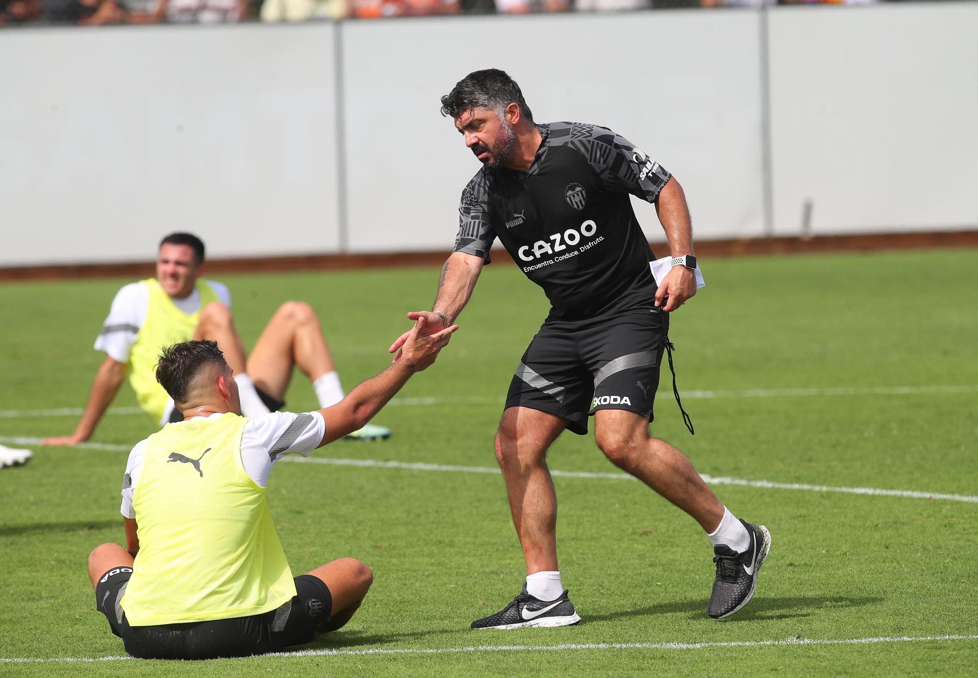 Primer entrenamiento de la era Gattuso