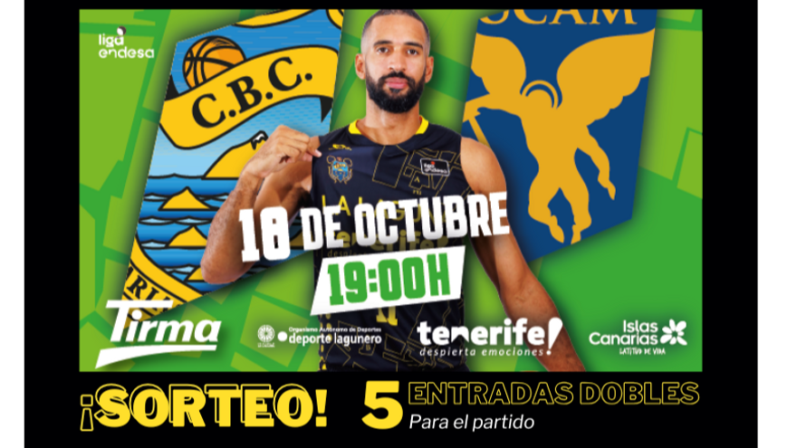Gana entradas dobles para el partido La Laguna Tenerife vs. UCAM Murcia