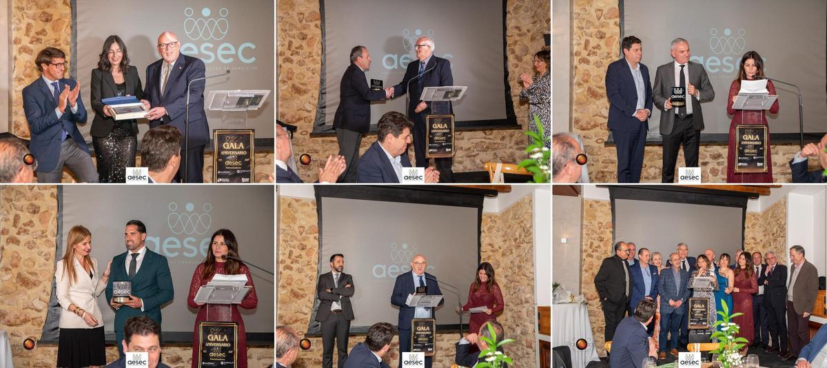 Galardonados de la 18ª Gala de AESEC, que pone en valor la trayectoria, la innovación y la excelencia de las empresas del sector servicios.