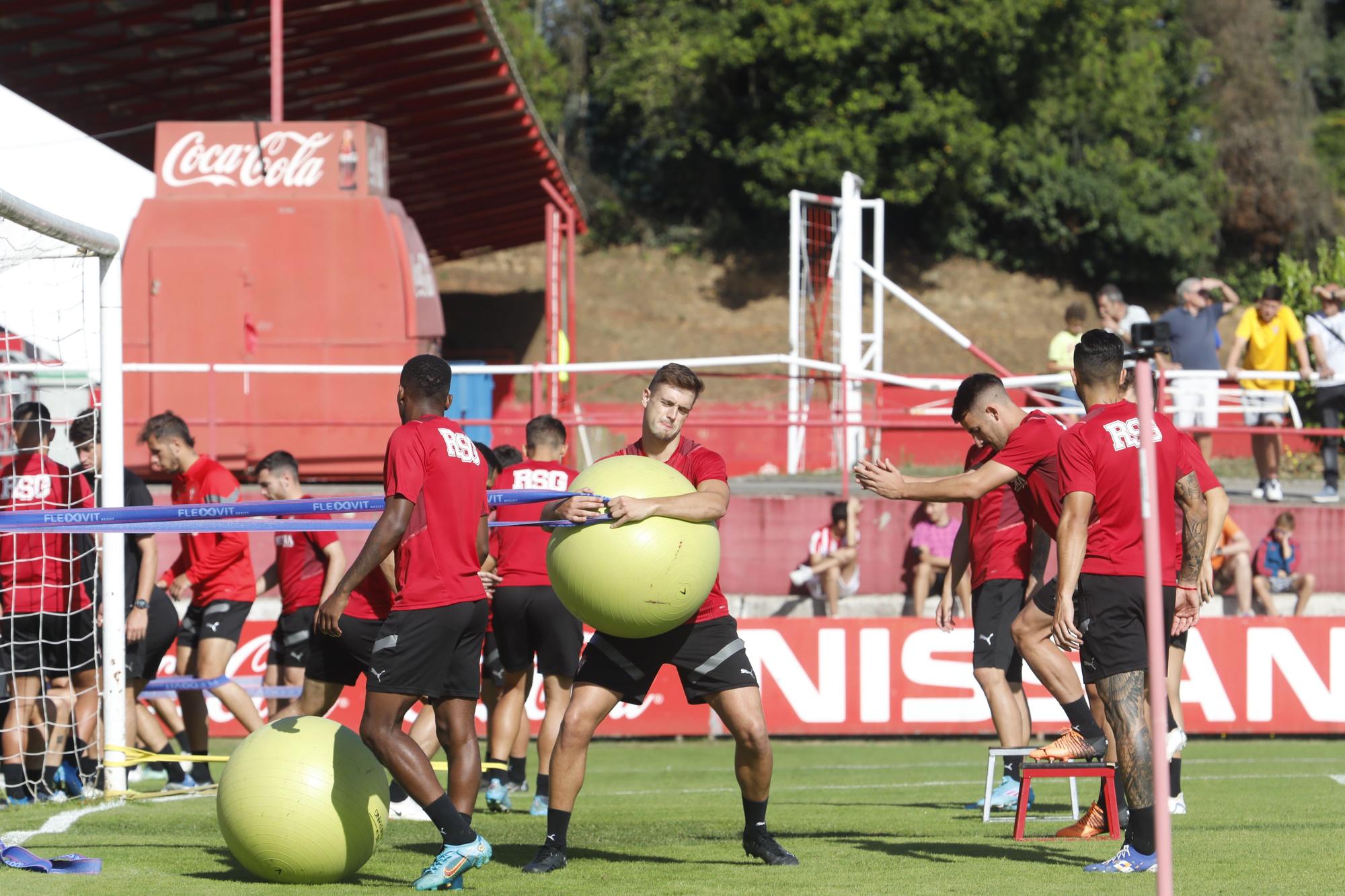 Entrenamiento del Sporting en Mareo