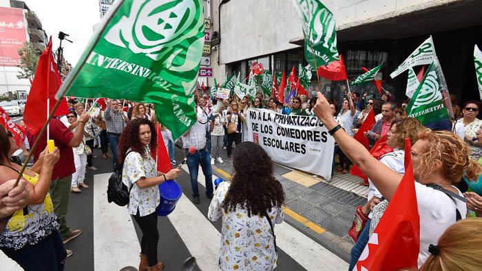 Huelga de trabajadores de los comedores escolares