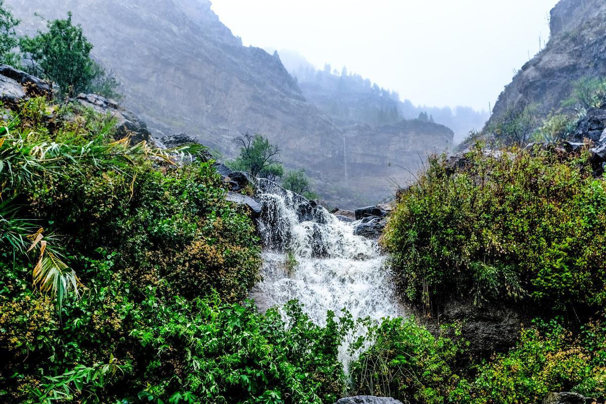 Las lluvias de la borrasca Óscar en Santa Lucía y San Bartolomé de Tirajana
