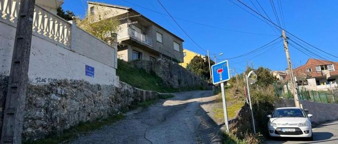 Subida a Serra Nacente de Abaixo, donde se ubica la vivienda unifamiliar afectada.