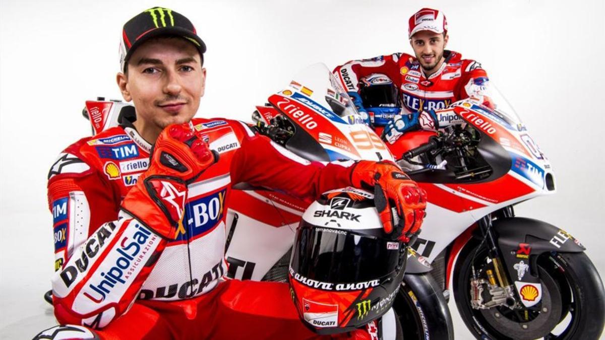 Lorenzo y Dovizioso, compañeros en Ducati