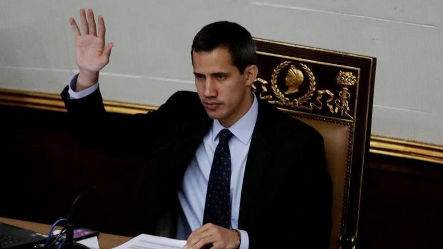 Guaidó en la sesión de este martes del Parlamento venezolano.