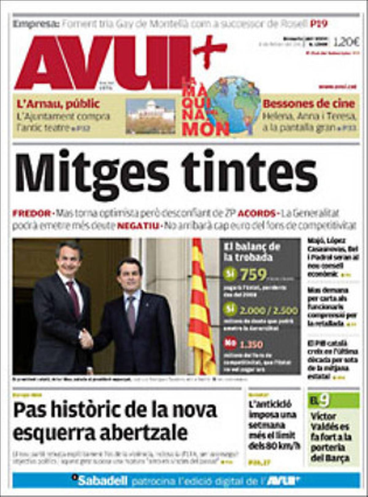 ’Avui’ destaca també que Red Eléctrica Española insinua que donarà compensacions als pobles que acceptin l’extensió de la línia de molt alta tensió (MAT) de Ponent.