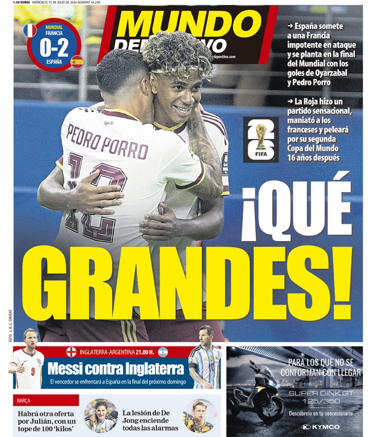 Estas son las portadas de la prensa deportiva de hoy