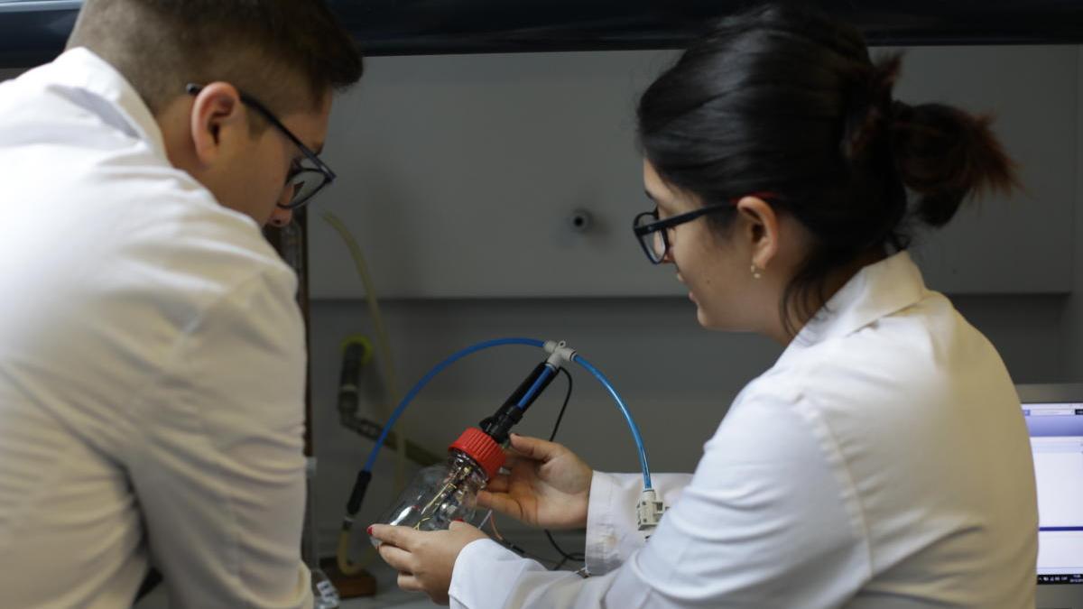 Imagen de unos ingenieros en la UPV.