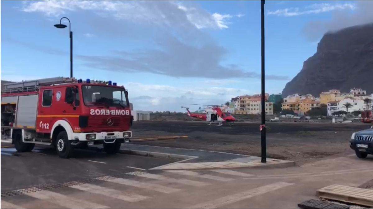 Continúan los rastreos en la zona del desprendimiento de La Gomera