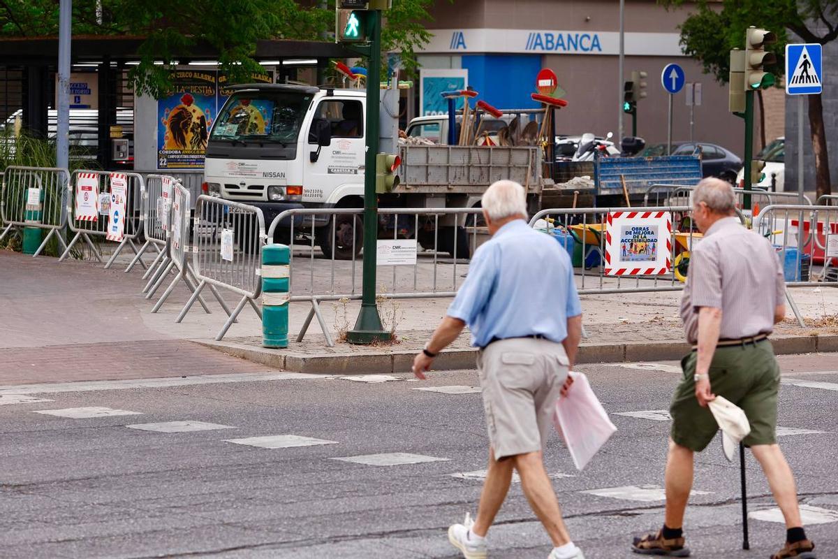 Obras de mejora de la accesibilidad en la avenida de la Libertad.