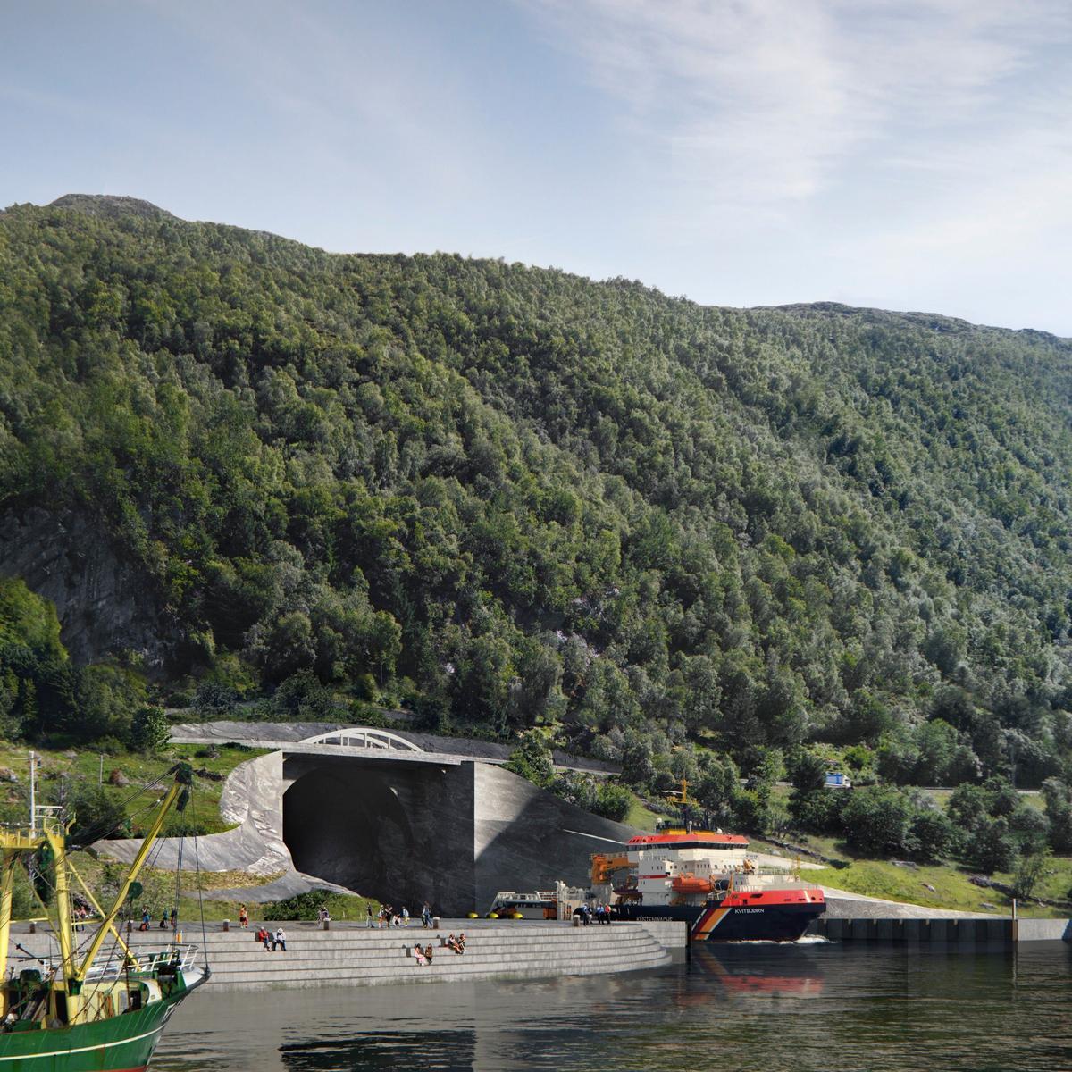 Túnel Noruega grandes barcos