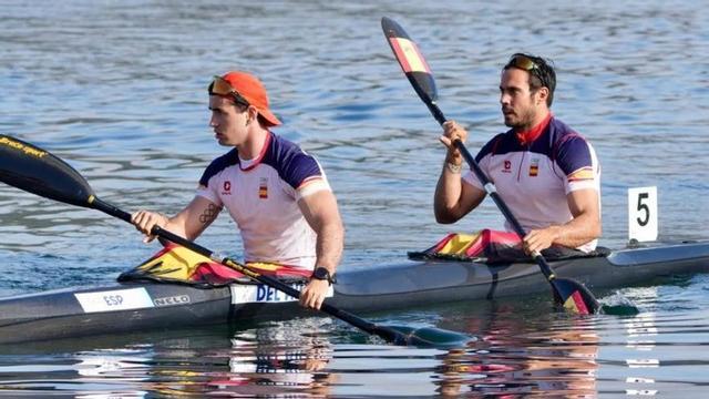 Adrián del Río y Rodrigo Germade, esta mañana en Verducido.