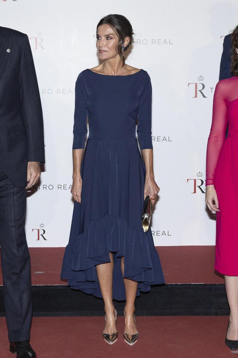 La Reina Letizia en el estreno de la Ópera Aida en Madrid