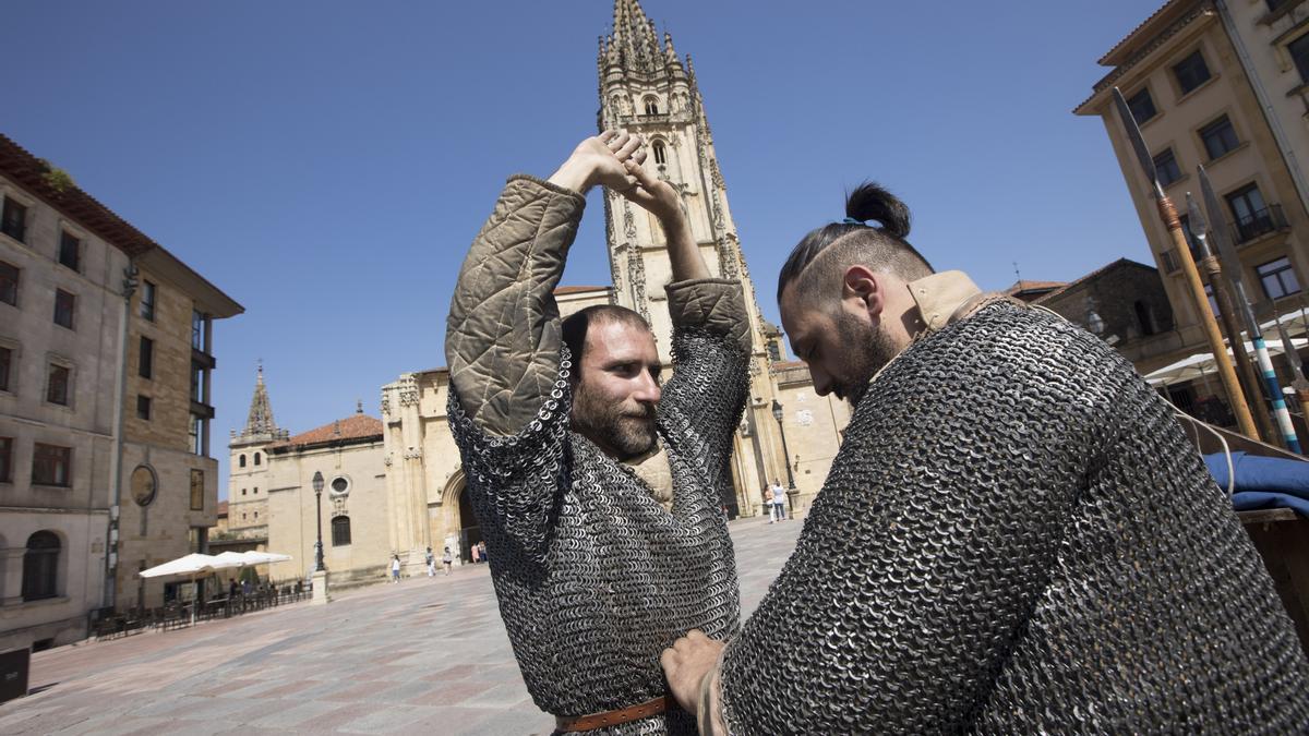 Escenificación de la vida militar del reino de Asturias