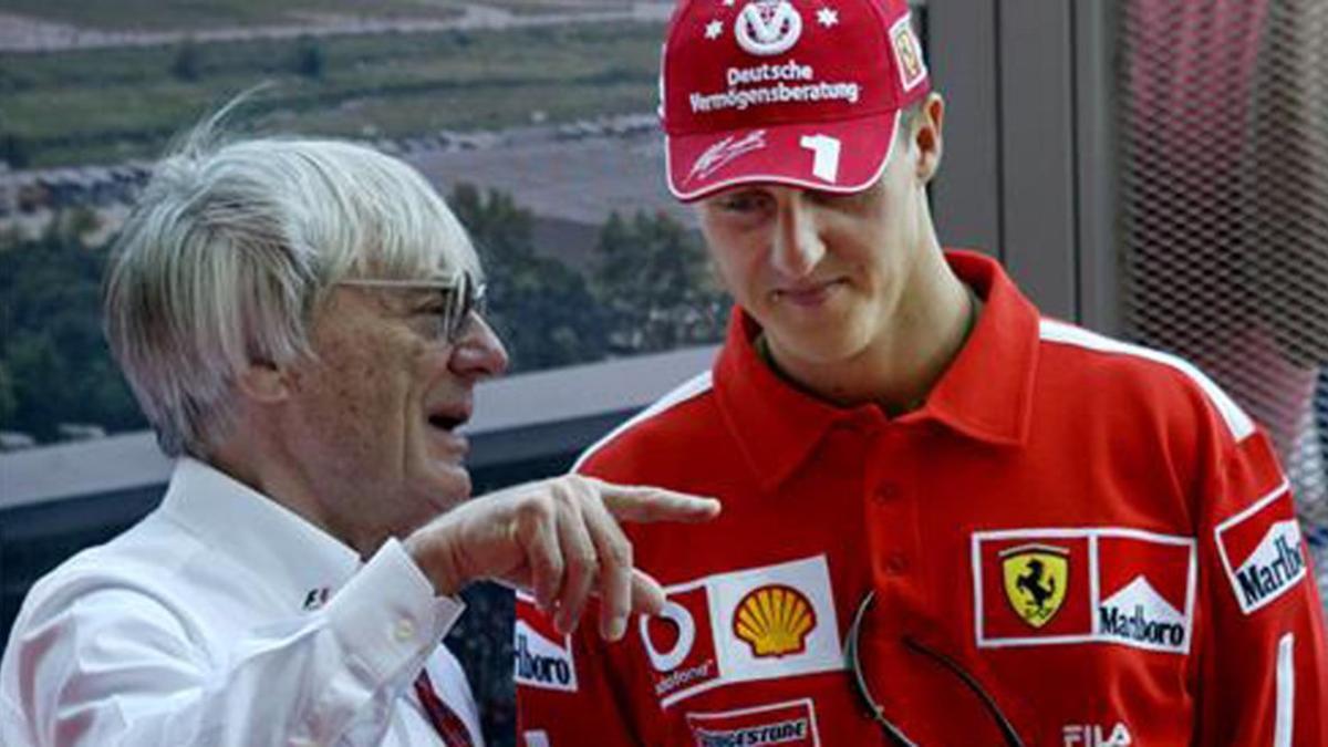 Bernie Ecclestone y Michael Schumacher en una imagen de archivo
