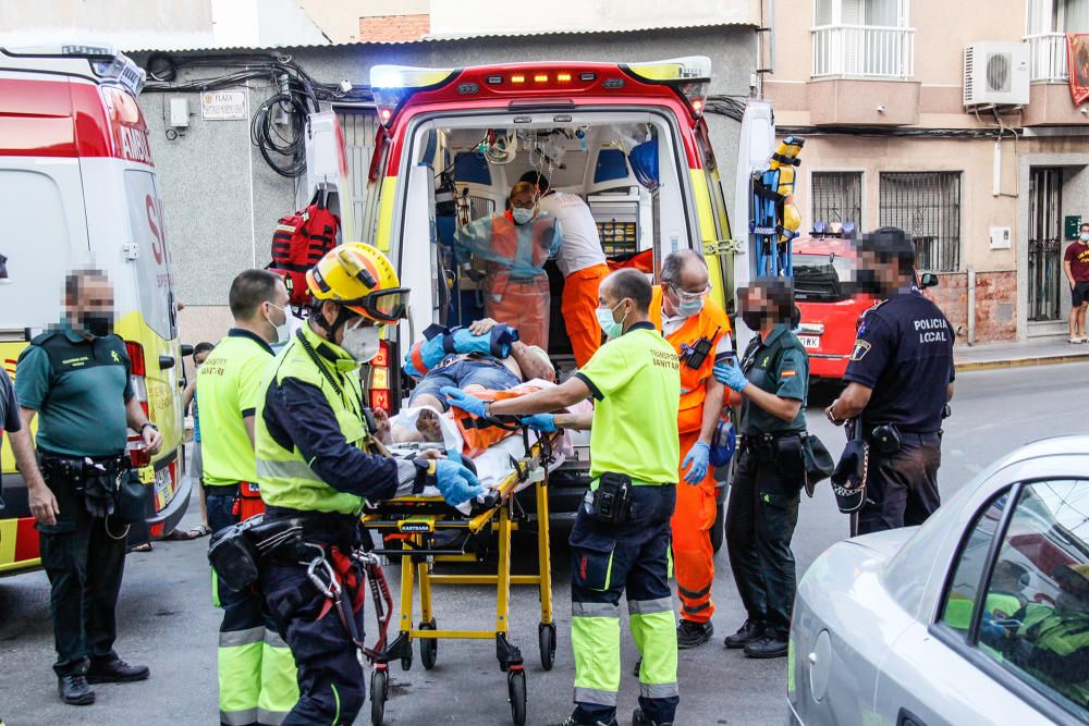 Caída de un hombre ladera abajo en Callosa de Segu