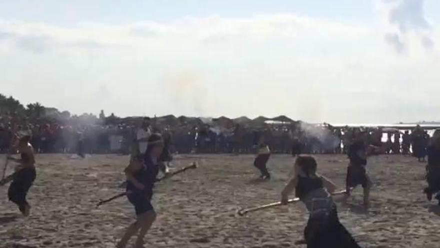 Las tropas moras desembarcan en la playa de Levante de Santa Pola