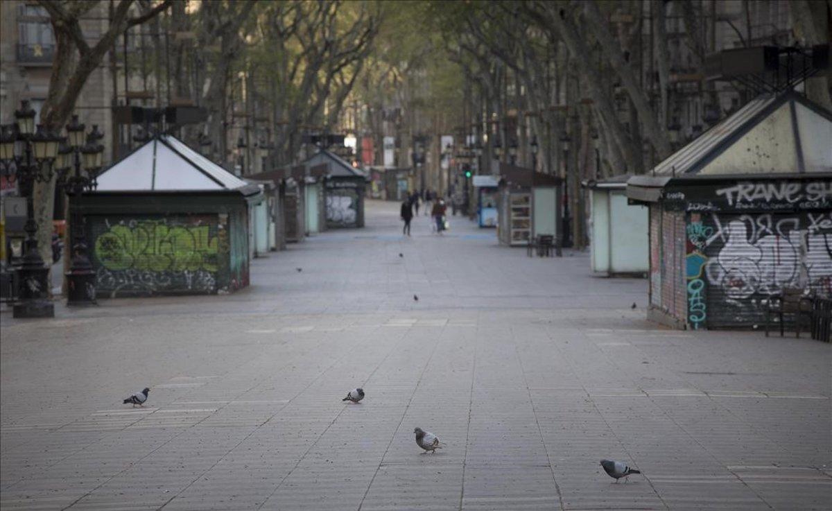 zentauroepp52900038 barcelona  23 03 2020 coronavirus en barcelona la rambla vac200323201633