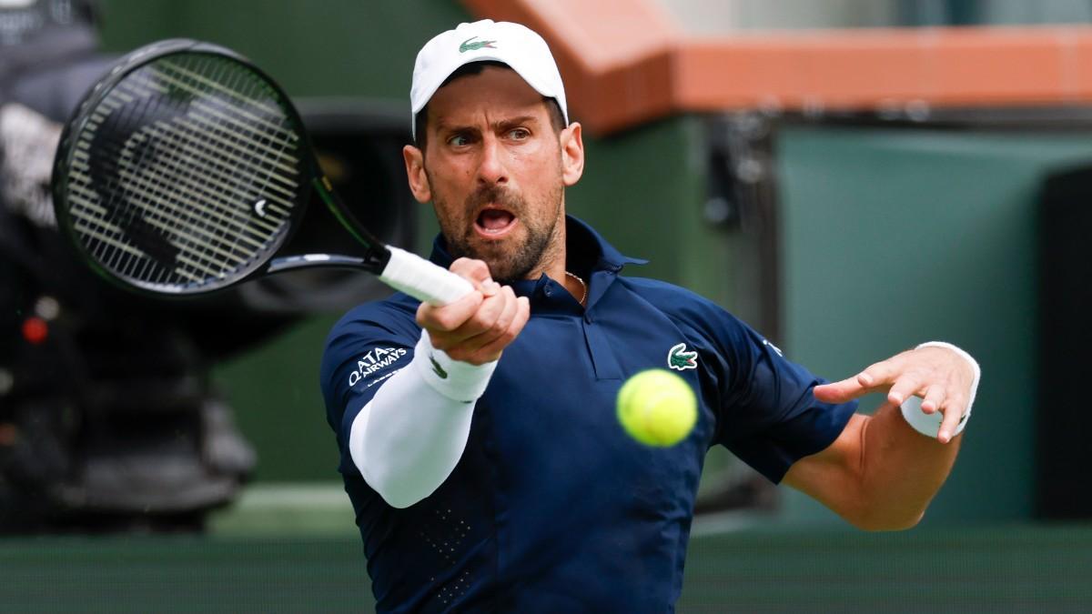 Novak Djokovic, durante el torneo de Indian Wells