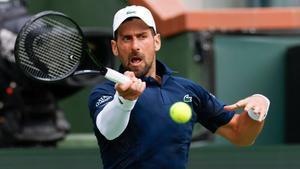Novak Djokovic, durante el torneo de Indian Wells