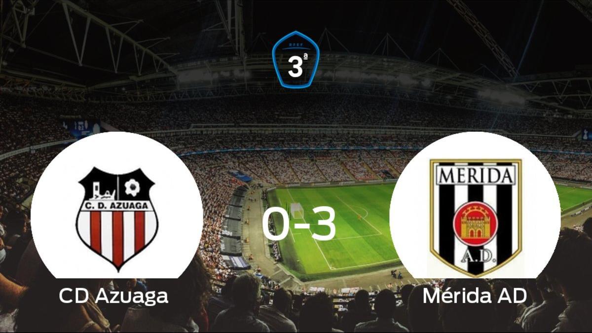 El Mérida AD logra una goleada en el estadio del Azuaga (0-3)