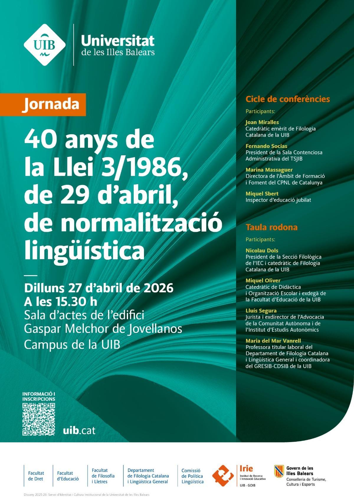 El cartel del acto.