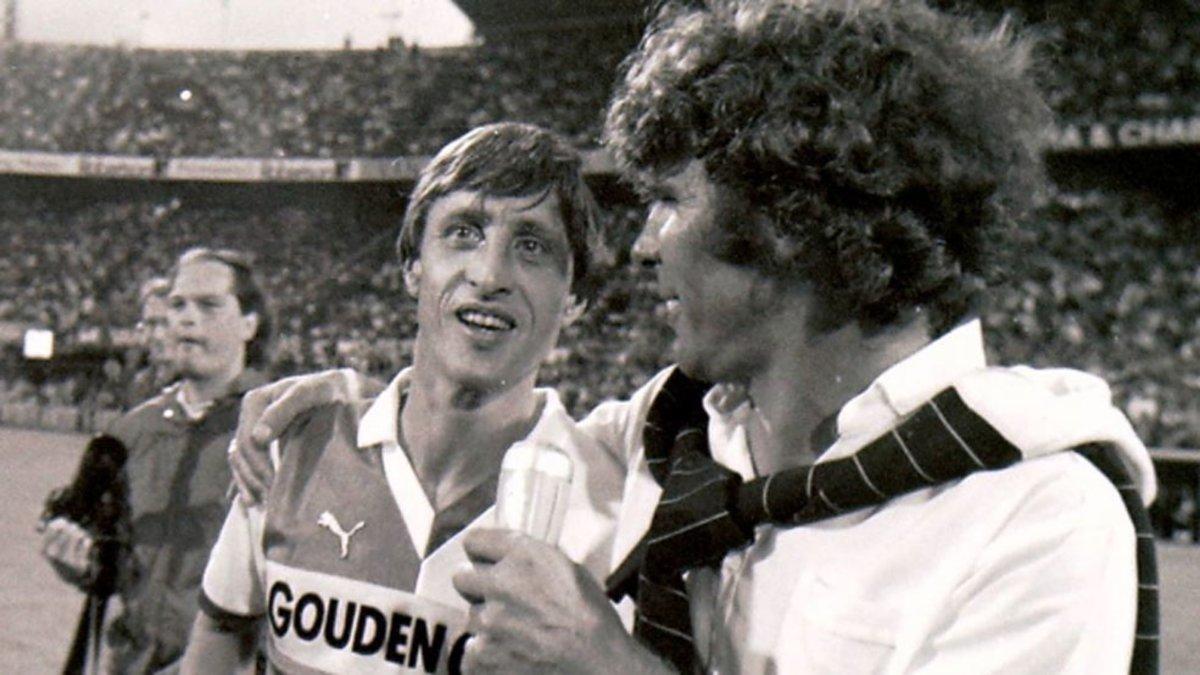 Johan Cruyff, en su último partido con el Feyenoord