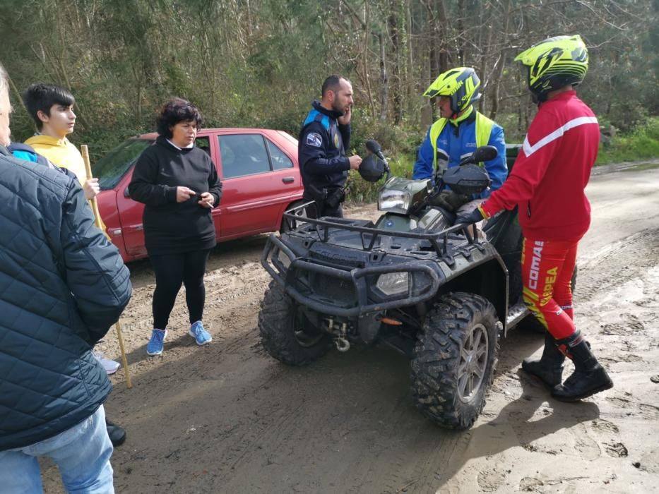 El hombre fue localizado en A Lagarteira, se había caído de su montura y afirmaba no sentir las piernas.