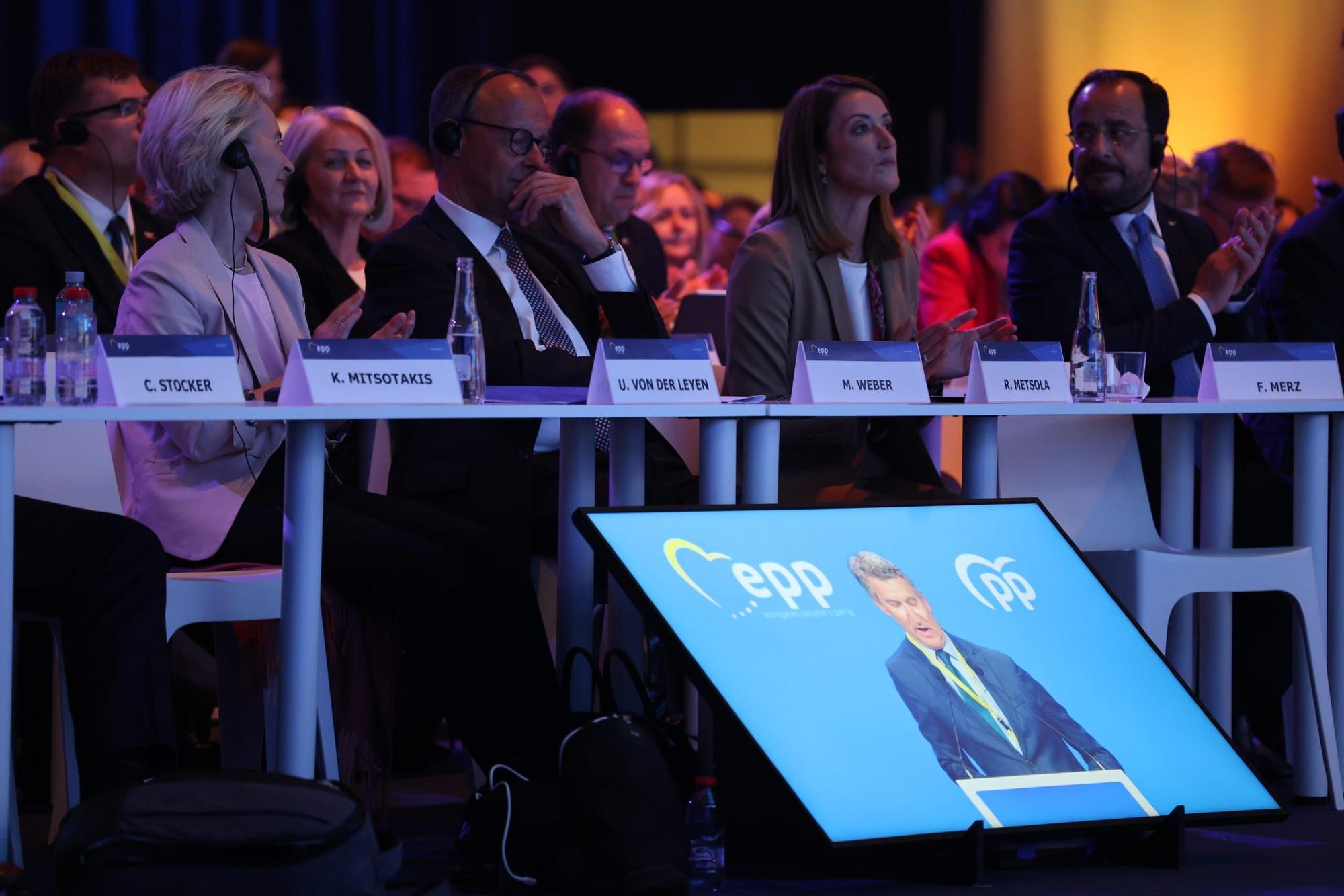 La primera jornada del congreso del PPE en València, en imágenes