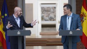 Pedro Sánchez se reúne con el presidente del Consejo Europeo en la Moncloa