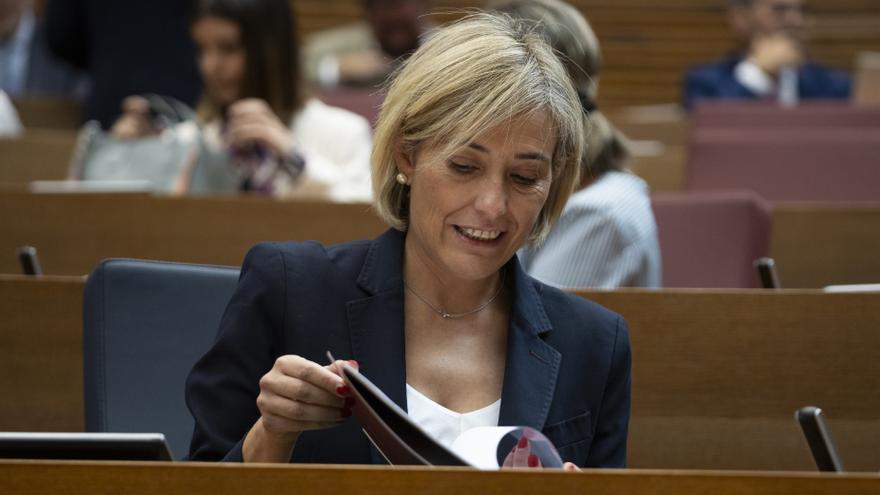 La consellera de Justicia, Elisa Núñez, en las Corts.