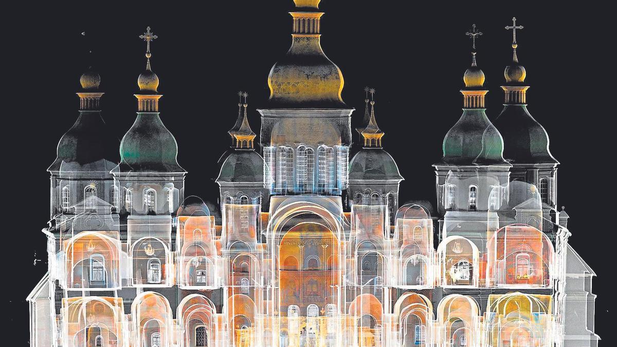 Gemelo digital de la catedral de Santa Sofía de Kiev, creado para su reconstrucción en caso de ataque.