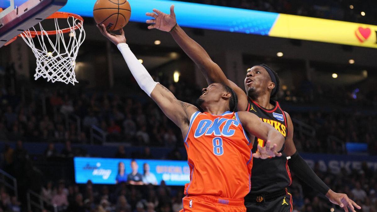 Shai Gilgeous-Alexander anotó 39 puntos este lunes en el triunfo de los Oklahoma City Thunder sobre los Atlanta Hawks.