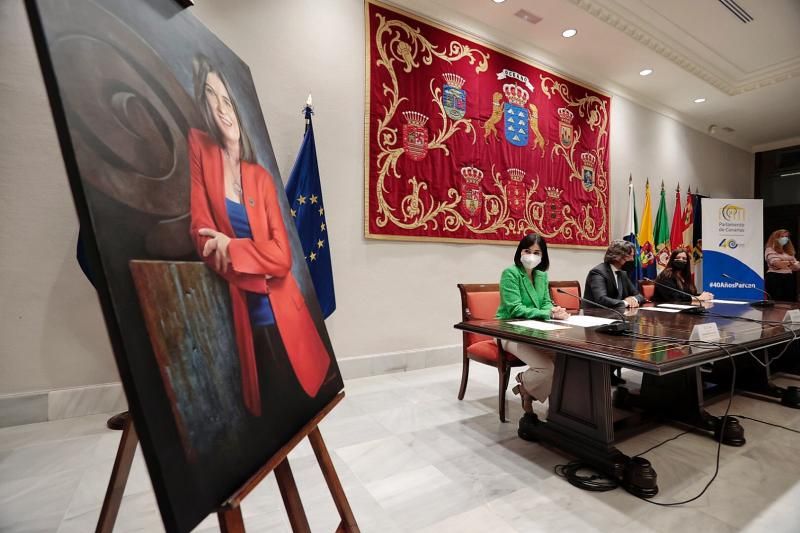 Visita de Carolina Darias al Parlamento de Canarias