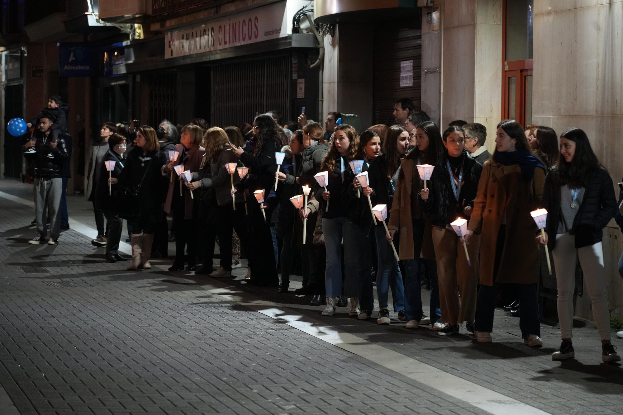 La procesión del 'farolet' cierra las fiestas de las purisimeras en Vila-real