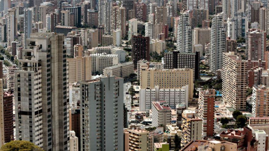 Una vista aérea de la ciudad de Benidorm, que cuenta con más de un centenar de hoteles