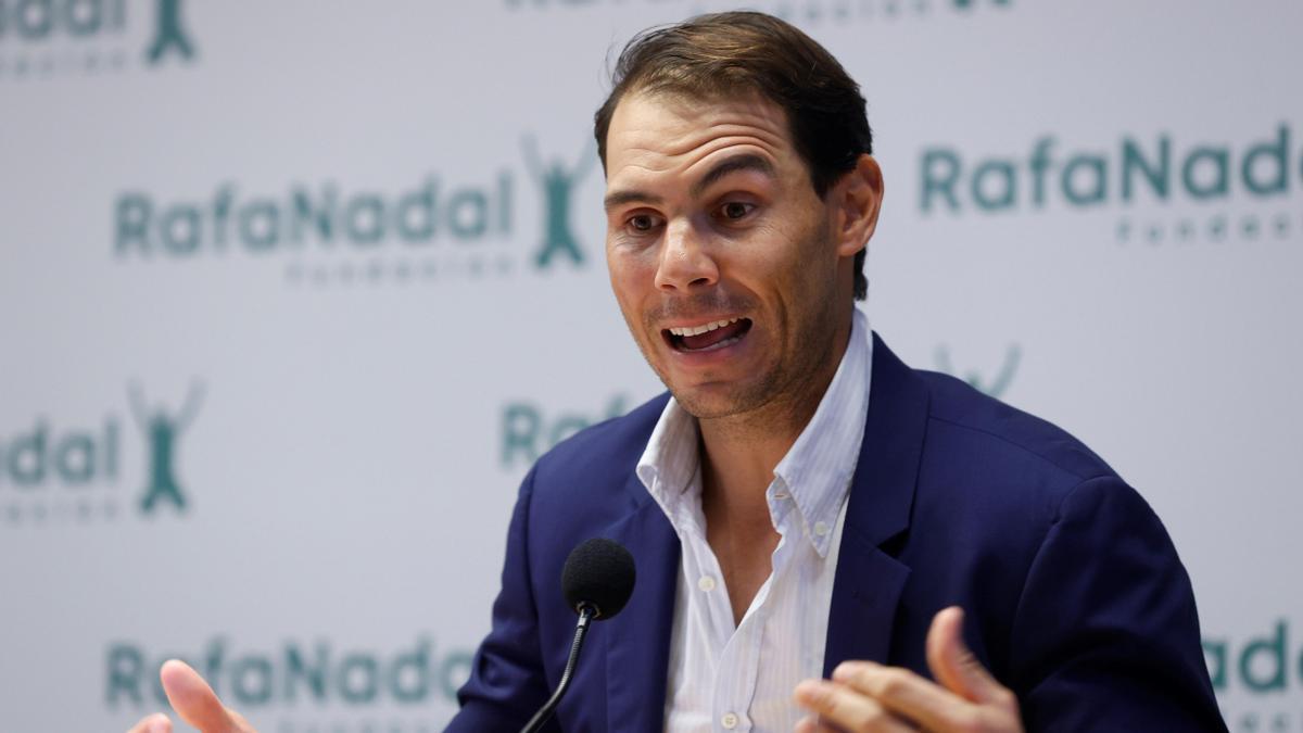 Rafa Nadal, en un acto de su fundación.