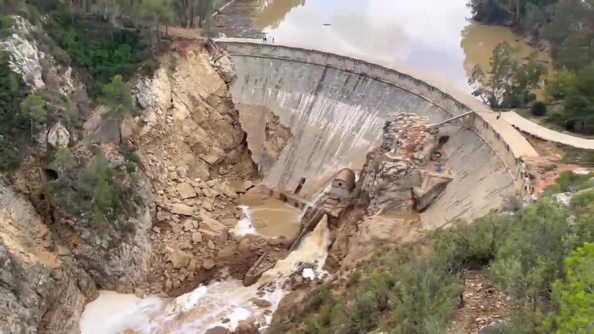 Así ha quedado la presa de Buseo tras la dana