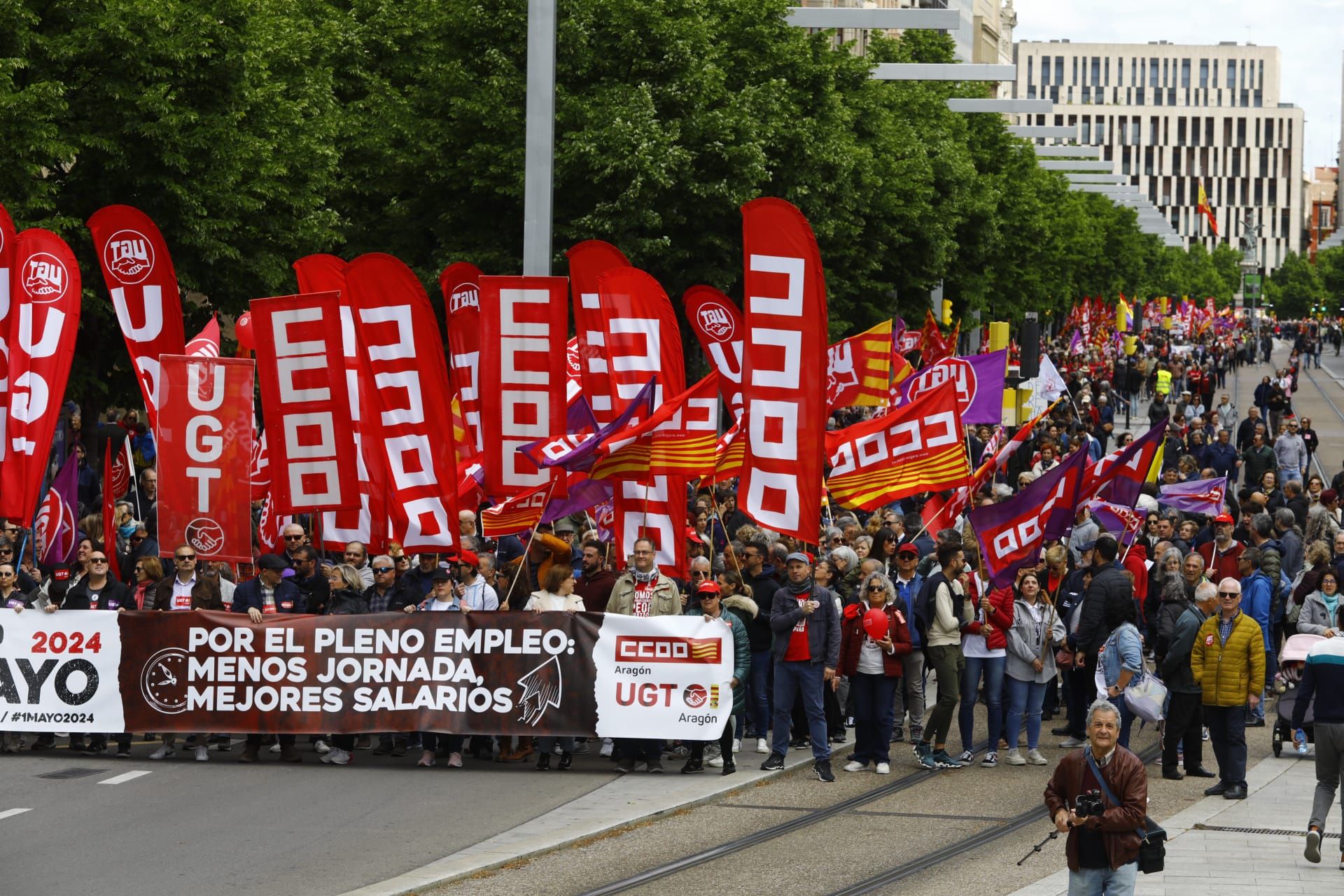 Manifestación del 1º de Mayo en Zaragoza