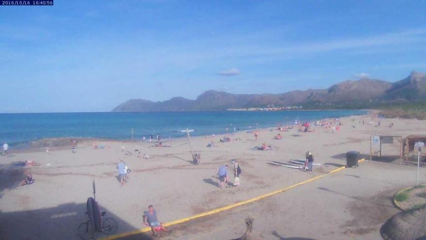Das Wetter war ideal für einen Strandbesuch wie hier in Son Serra de Marina.