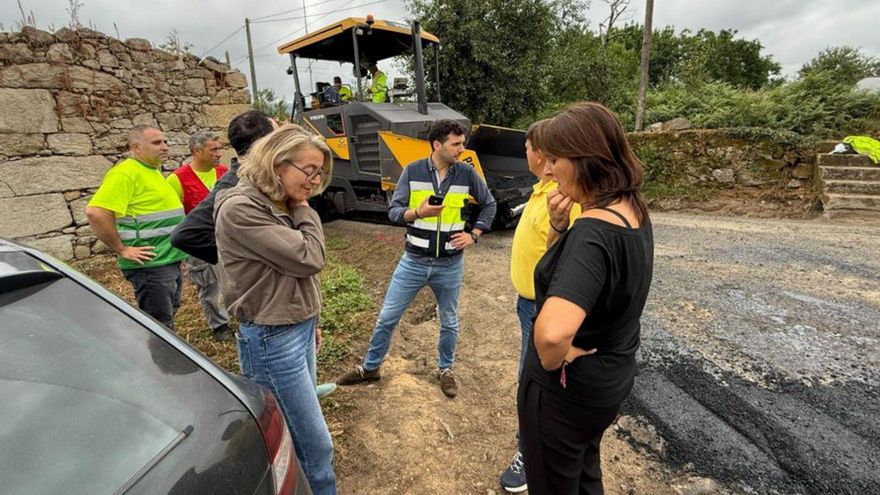 Conde y Pena comprobaron el desarrollo de los trabajos.