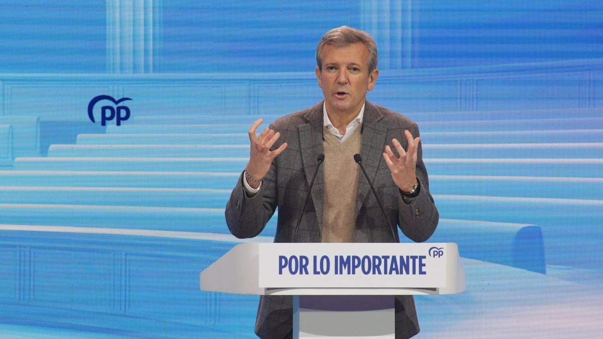 Alfonso Rueda en la Interparlamentaria del PP