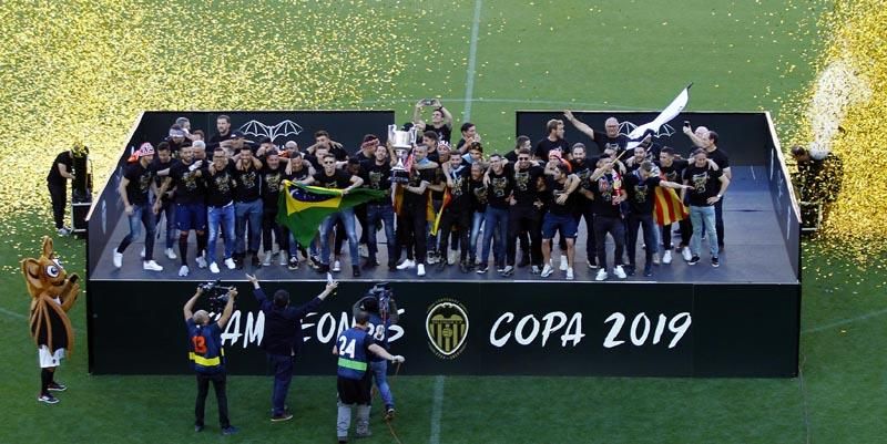 Celebración del Valencia CF campeón de Copa