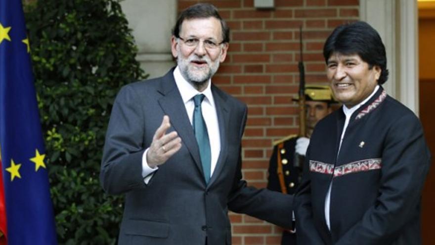 Rajoy se reúne con Evo Morales en Moncloa