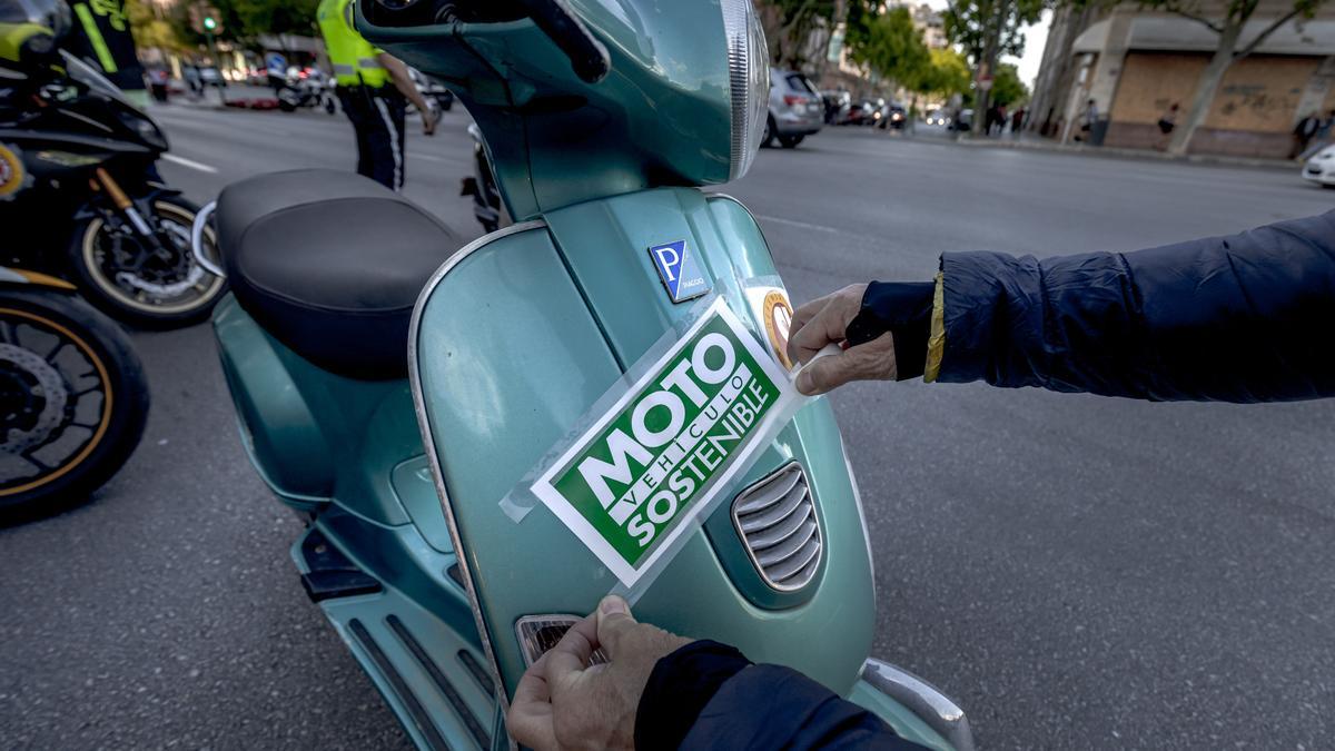 Una imagen de la manifestación de motoristas ayer en Palma.