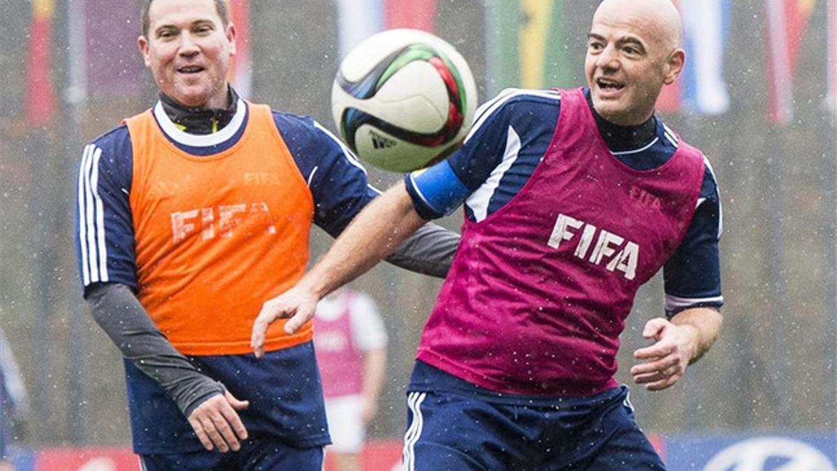 Infantino vivió una primera jornada muy distendida