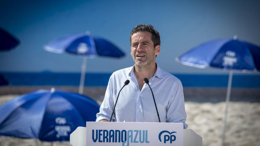 El portavoz de Campaña y vicesecretario de Cultura y Sociedad Abierta del PP, Borja Sémper, durante la presentación de acciones de campaña del PP para las próximas elecciones generales del 23 de julio, a 22 de junio de 2023, en Madrid (España).