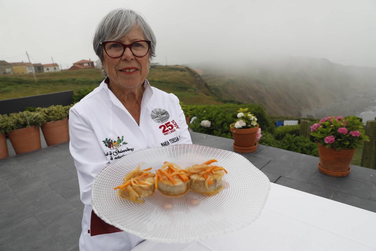 Tere González, con uno de sus platos.